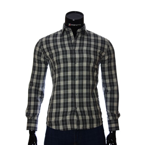 Мужская приталенная рубашка в клетку GF 2940-8