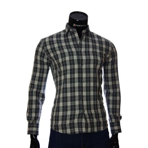 Мужская приталенная рубашка в клетку GF 2940-8