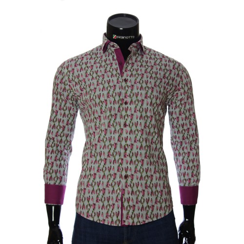 Men`s Slim Fit pattern shirt NP 1280-3