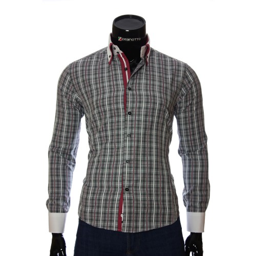 Men`s Slim Fit checkered shirt BEL 1855-16