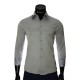 Мужская однотонная приталенная рубашка BEL 1864-27