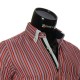 Мужская приталенная рубашка в полоску BEL 1878-11