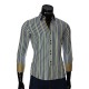 Мужская приталенная рубашка в полоску BEL 1880-4