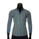 Мужская приталенная рубашка в полоску BEL 1880-9