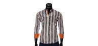 Мужская приталенная рубашка в полоску BEL 1880-12