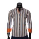 Мужская приталенная рубашка в полоску BEL 1880-12