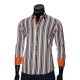 Мужская приталенная рубашка в полоску BEL 1880-12