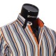 Мужская приталенная рубашка в полоску BEL 1880-12