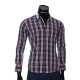 Мужская приталенная рубашка в клетку MM 1883-7