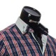 Мужская приталенная рубашка в клетку MM 1883-7