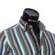 Мужская приталенная рубашка в полоску VEN 1885-5