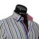 Мужская приталенная рубашка в полоску VEN 1885-12