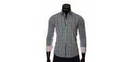 Men's blue checkered shirt DS 1918-24