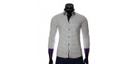 Мужская приталенная рубашка в узор NP 2453-2
