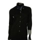 Double Collar Satin Cotton Black Shirt TNL 05-04-001
