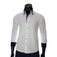 Мужская однотонная приталенная рубашка MM 1960-2