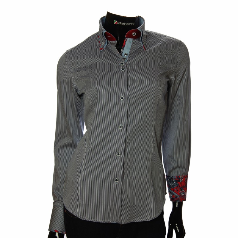 Women`s Slim Fit striped shirt IMK 1029-2