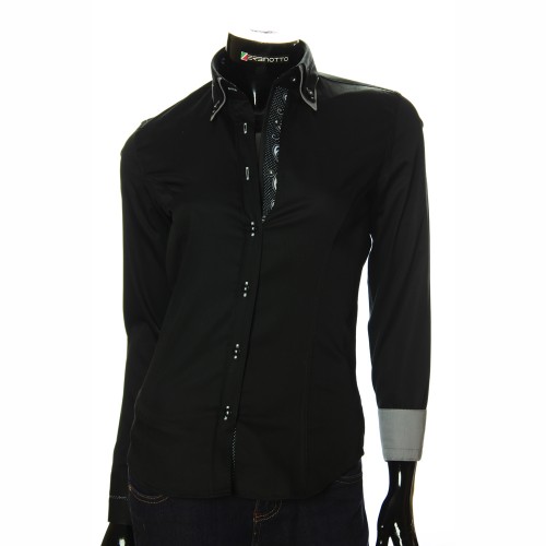 Women`s Slim Fit plain shirt DMN 1023-1