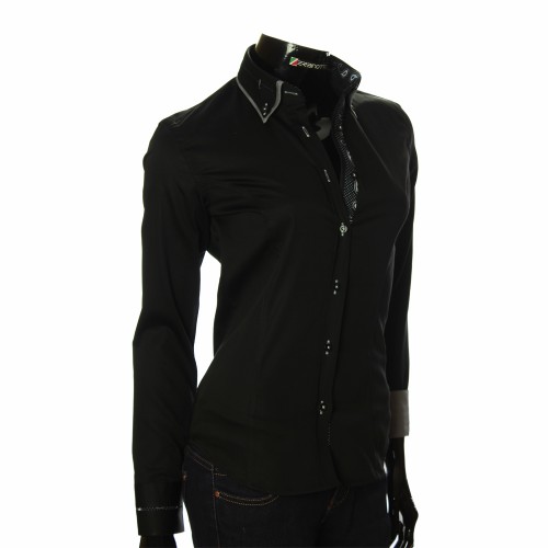 Women`s Slim Fit plain shirt DMN 1023-1