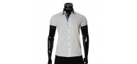 Men`s Slim Fit plain shirt with short sleeve MM 919-5