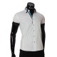 Мужская однотонная рубашка с коротким рукавом MM 919-5