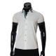 Мужская однотонная рубашка с коротким рукавом MM 919-5