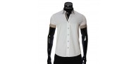 Men`s Slim Fit plain shirt with short sleeve MM 923-2