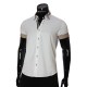 Men`s Slim Fit plain shirt with short sleeve MM 923-2