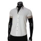 Мужская однотонная рубашка с коротким рукавом MM 923-2