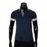 Men`s Slim Fit plain shirt with short sleeve MM 925-1