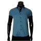 Men`s Slim Fit plain shirt with short sleeve MM 925-3