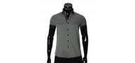 Men`s Slim Fit plain shirt with short sleeve MM 925-5