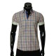 Men`s Slim Fit plaid shirt with short sleeve MM 925-9