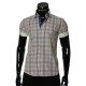 Men`s Slim Fit plaid shirt with short sleeve MM 925-9