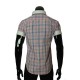 Men`s Slim Fit plaid shirt with short sleeve MM 925-9