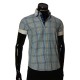 Men`s Slim Fit plaid shirt with short sleeve MM 925-4