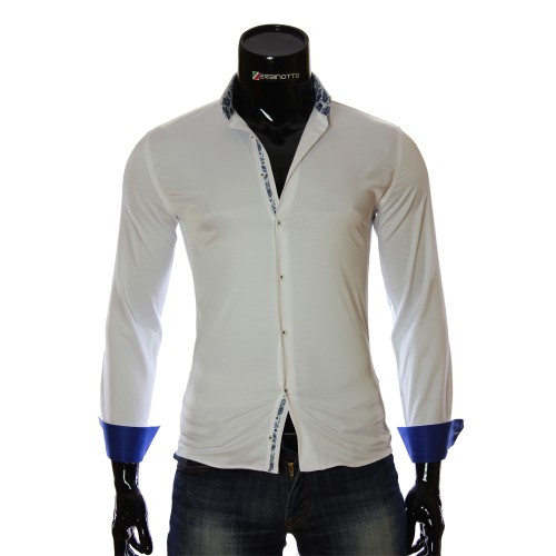 Pure Cotton Plain Stretch Shirt NP 7051-3