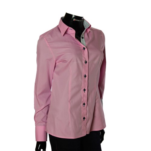 Женская однотонная приталенная рубашка LF 0011-1