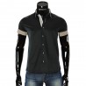 Men`s Slim Fit plain shirt with short sleeve MM 919-3