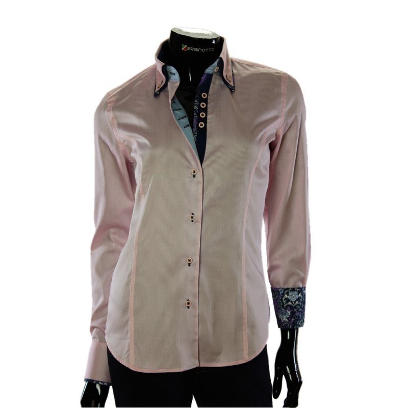 Женская приталенная рубашка в полоску TNL 1033-6