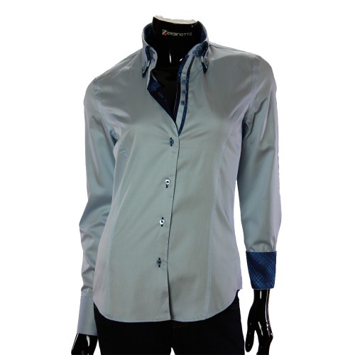 Женская однотонная приталенная рубашка TNL 1034-1