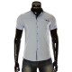 Men`s Slim Fit plain shirt with short sleeve LL 1022-3