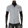 Men`s Slim Fit plain shirt with short sleeve LL 1022-3