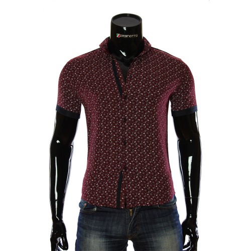 Men's pattern shirt Short Sleeve LL 1016-4