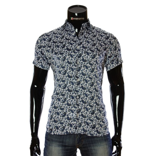 Men's pattern shirt Short Sleeve RV 1950-4