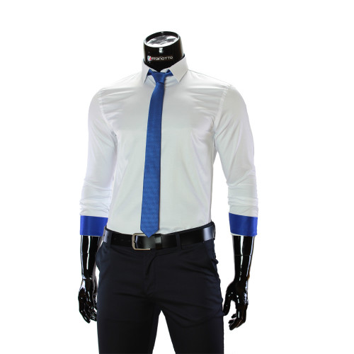 Мужская однотонная приталенная рубашка GF 7051-33
