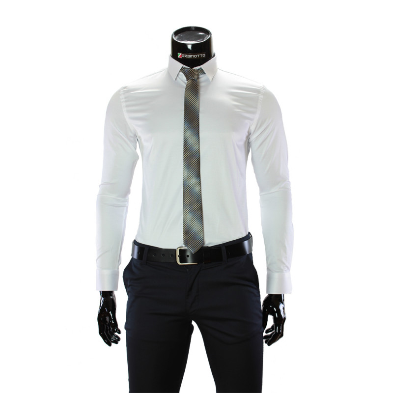 Pure Cotton Plain Stretch Shirt GF 7051-33