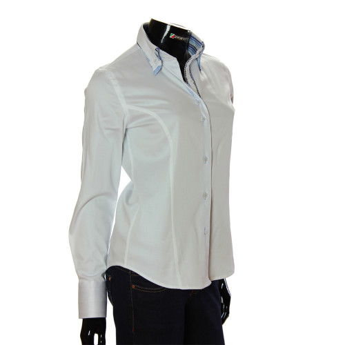 Женская однотонная приталенная рубашка TNL 1034-6