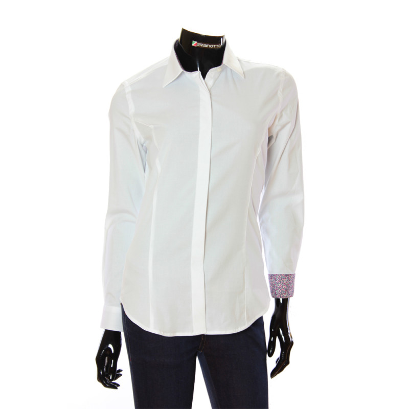 Женская однотонная приталенная рубашка TNL 1036-3