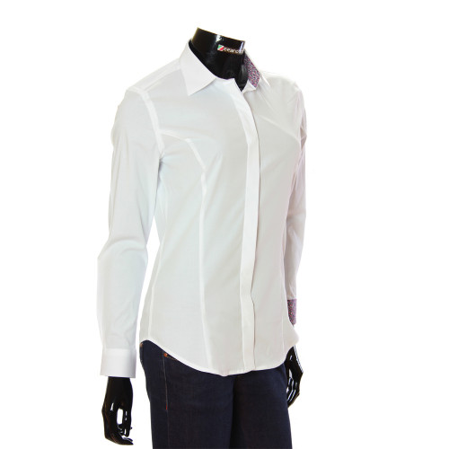 Женская однотонная приталенная рубашка TNL 1036-3